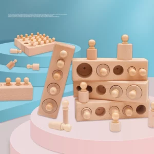 Jouet éducatif Montessori de douilles cylindriques