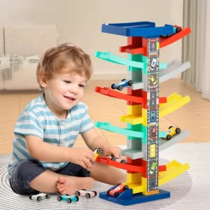 Voiture à piste coulissante Montessori