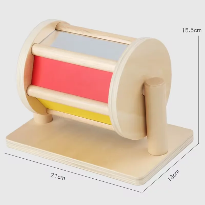 Tambour roulant Montessori en bois