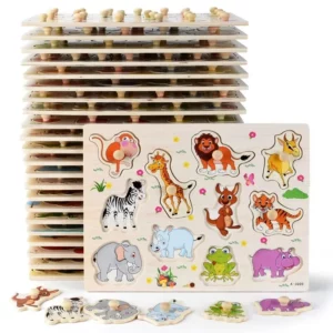 Puzzle Montessori en bois à encastrement
